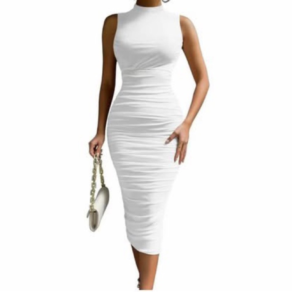 Womens Bodycon High Neck Dress
